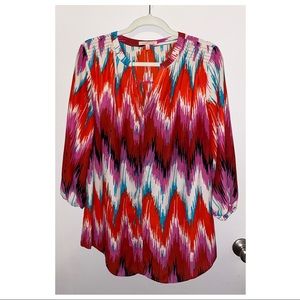 Bold colorful blouse